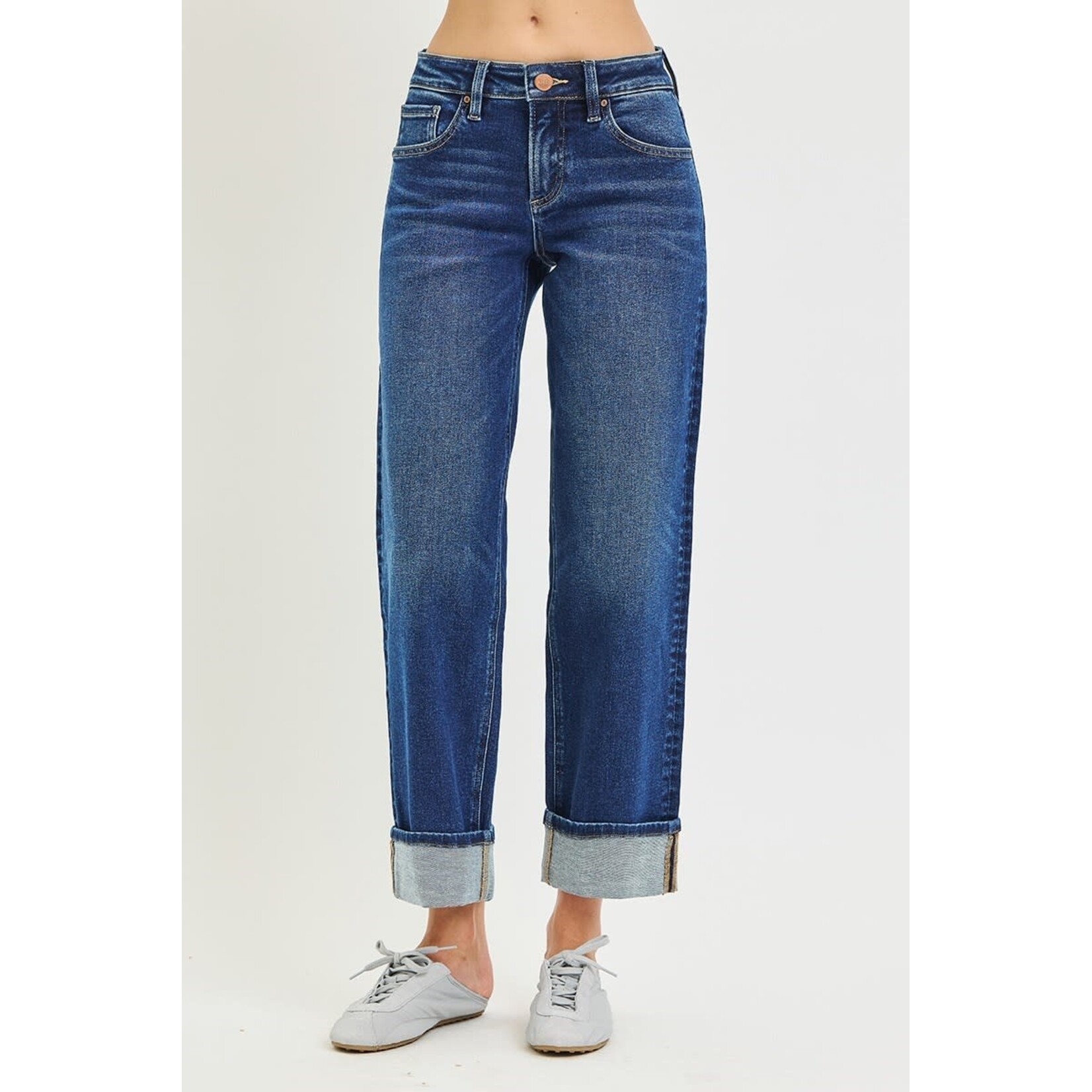 RISEN RISEN LOW RISE SLOUCHY BOYFRIEND JEANS