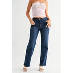 Just black denim/just usa JUST BLACK DENIM DARK WASH STRAIGHT LEG JEAN