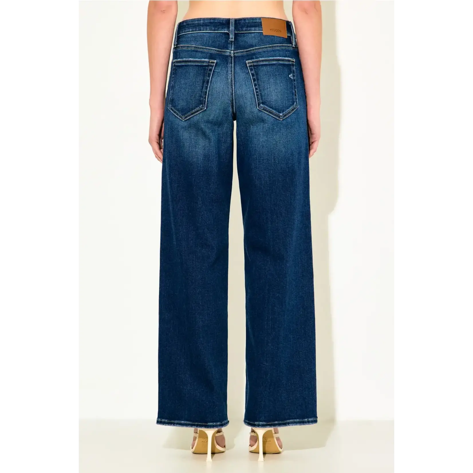 HIDDEN HIDDEN MID RISE LOGAN DAD BASIC JEAN