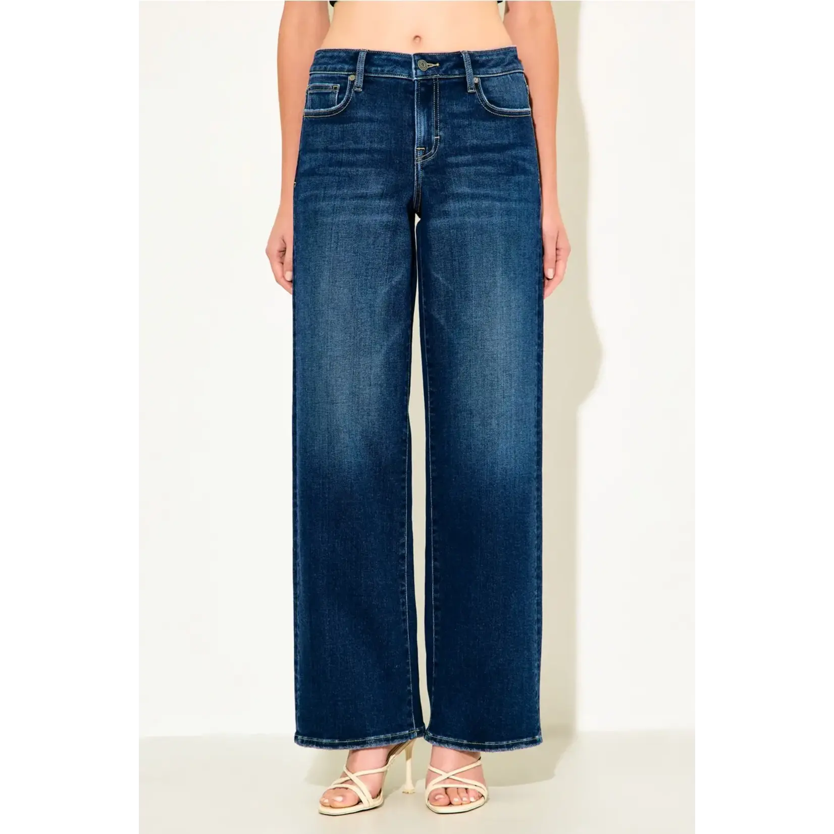 HIDDEN HIDDEN MID RISE LOGAN DAD BASIC JEAN