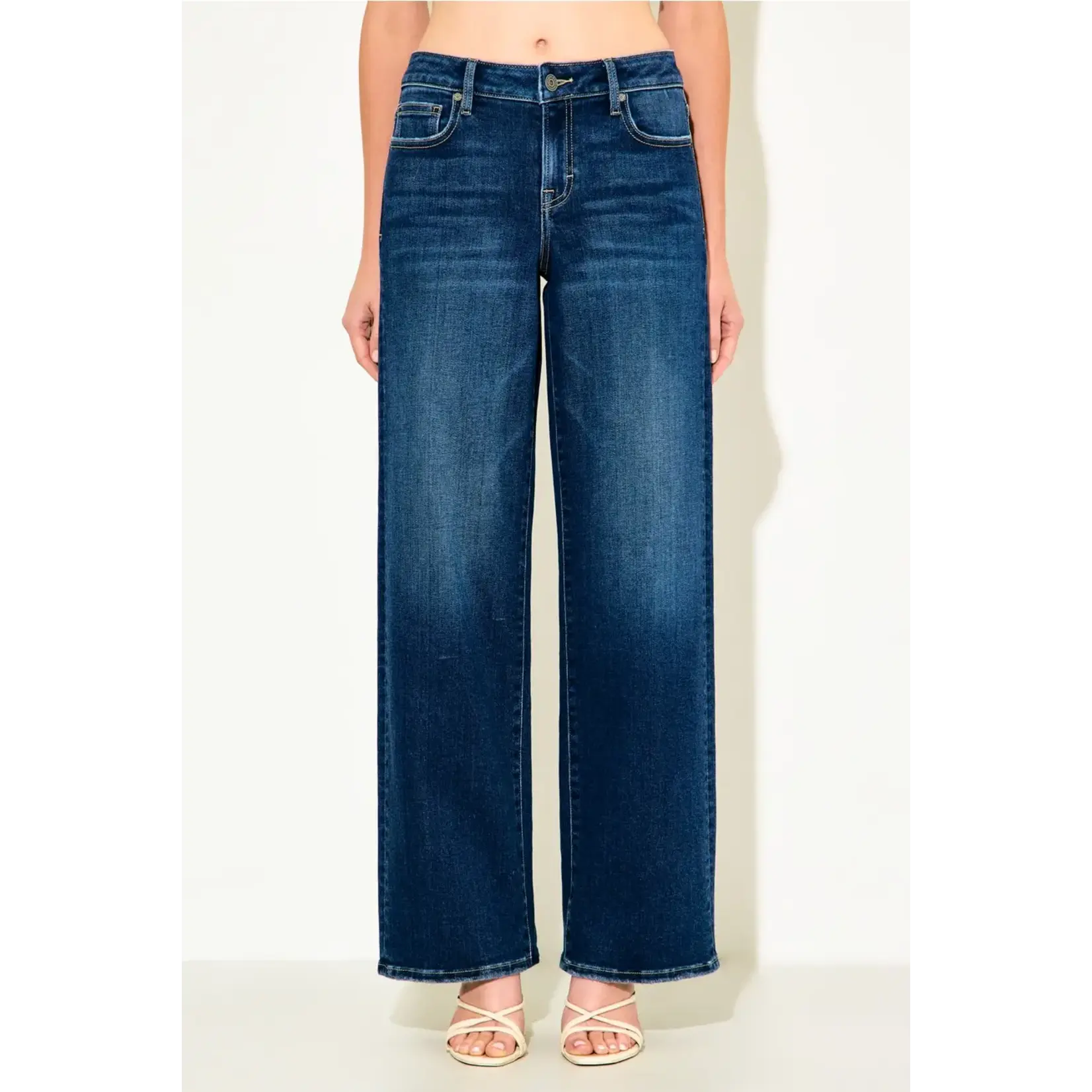 HIDDEN HIDDEN MID RISE LOGAN DAD BASIC JEAN