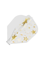8 Flight 8 Flight White Gold Star Shape Dart Flights