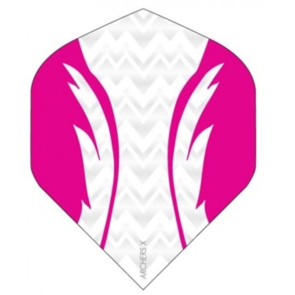 Archer Archers X Pro White Pink Standard Dart Flights