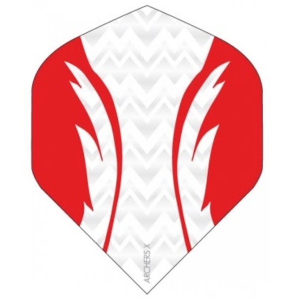 Archer Archers X Pro White Red Standard Dart Flights
