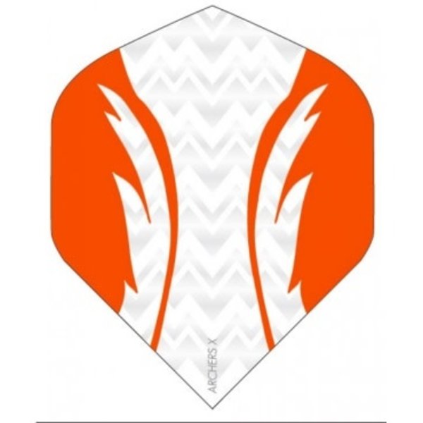 Archer Archers X Pro White Orange Standard Dart Flights