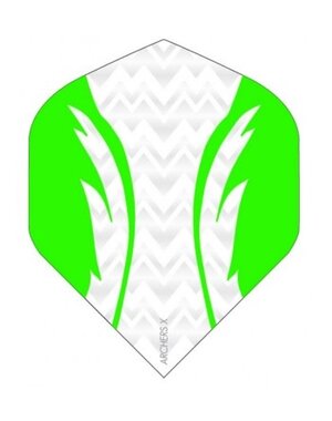 Archer Archers X Pro White Green Standard Dart Flights