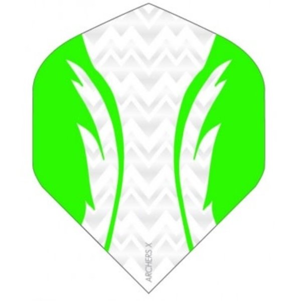 Archer Archers X Pro White Green Standard Dart Flights