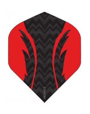 Archer Archers X Pro Black Red Standard Dart Flights