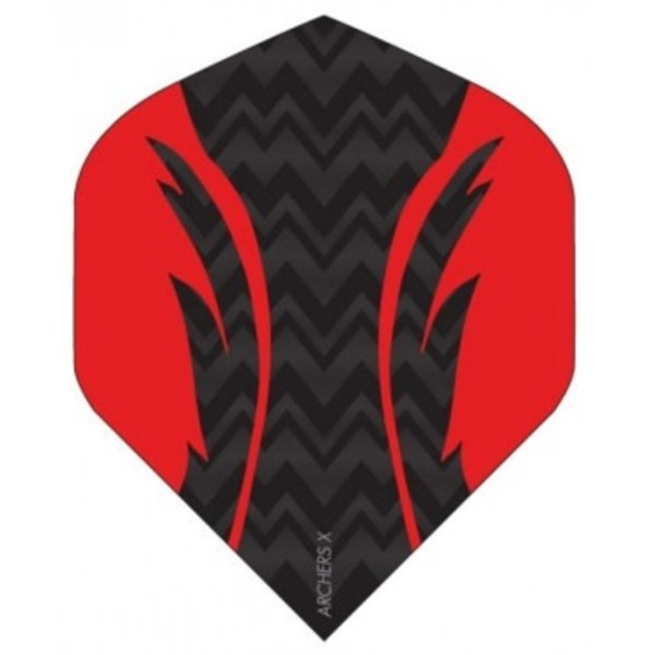 Archer Archers X Pro Black Red Standard Dart Flights