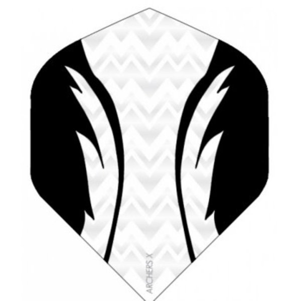 Archer Archers X Pro White Black Standard Dart Flights