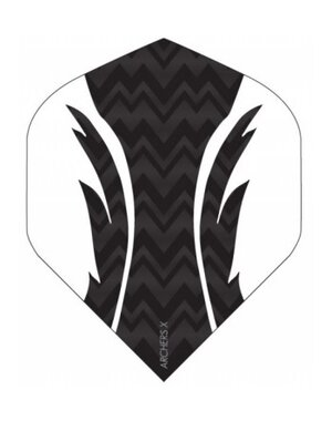 Archer Archers X Pro Black White Standard Dart Flights