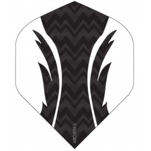 Archer Archers X Pro Black White Standard Dart Flights