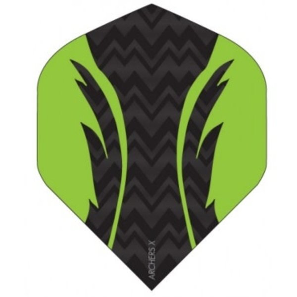 Archer Archers X Pro Black Green Standard Dart Flights