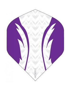 Archer Archers X Pro White Purple Standard Dart Flights