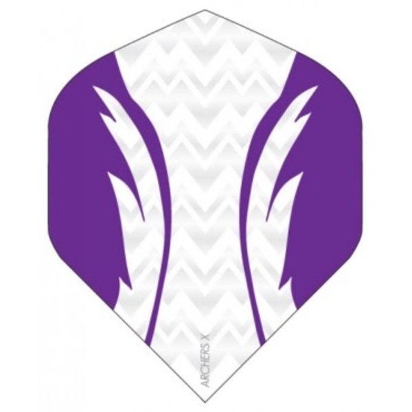 Archer Archers X Pro White Purple Standard Dart Flights