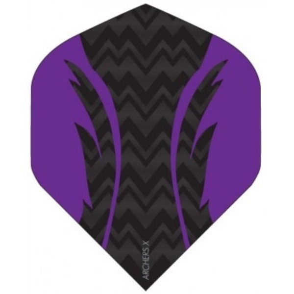 Archer Archers X Pro Black Purple Standard Dart Flights