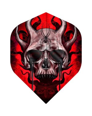 Designa Horror Show Horned Skull No2 Standard Dart Flights