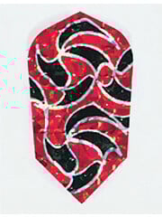 Harrows Darts Black and Red Swirl Slim Dimplex Darts Flights
