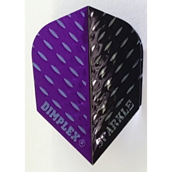 Harrows Darts Harrows Sparkle Dimplex Purple and Black Two Tone Standard Dart Flights