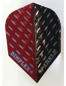 Harrows Darts Harrows Sparkle Dimplex Red and Black Two Tone Standard Dart Flights