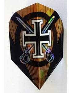 Harrows Darts Harrows Black Cross and Swords Holographic Standard Dart Flights