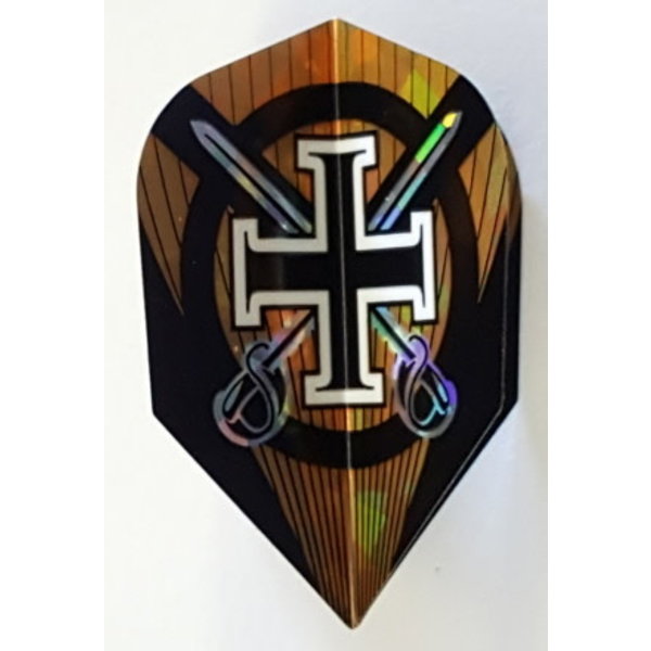Harrows Darts Harrows Black Cross and Swords Holographic Standard Dart Flights