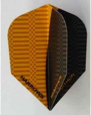 Harrows Darts Harrows Marathon Matt Black and Gold Halfs Standard Dart Flights