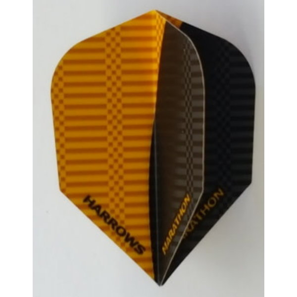 Harrows Darts Harrows Marathon Matt Black and Gold Halfs Standard Dart Flights