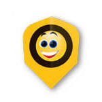 Harrows Darts Harrows Quadro Yellow Smile Face Standard Dart Flights