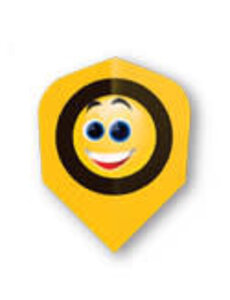 Harrows Darts Harrows Quadro Yellow Smile Face Standard Dart Flights
