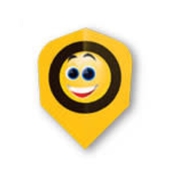 Harrows Darts Harrows Quadro Yellow Smile Face Standard Dart Flights