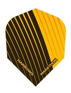 Harrows Darts Harrows Marathon Matt Black and Gold Slice Standard Dart Flights