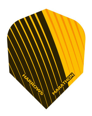 Harrows Darts Harrows Marathon Matt Black and Gold Slice Standard Dart Flights