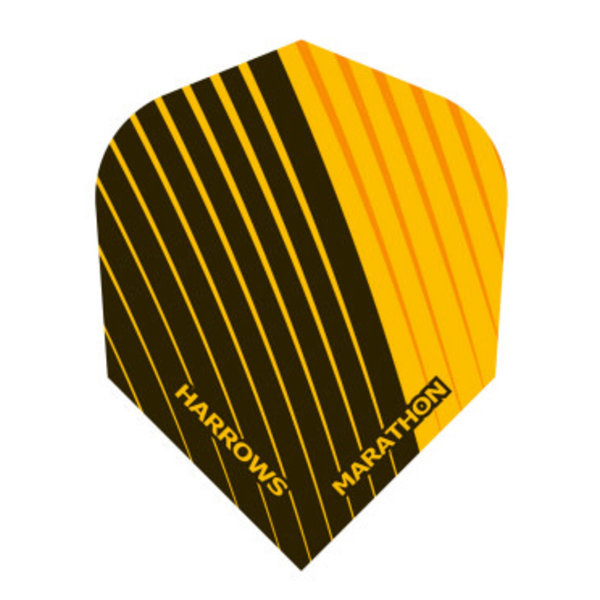 Harrows Darts Harrows Marathon Matt Black and Gold Slice Standard Dart Flights