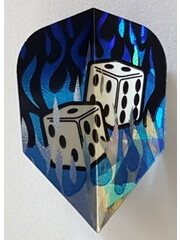 Harrows Darts Harrows Quazar Blue Flame Dice Standard Dart Flights