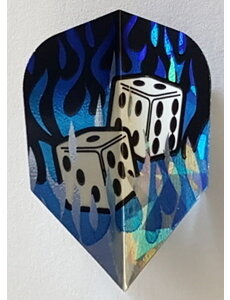 Harrows Darts Harrows Quazar Blue Flame Dice Standard Dart Flights