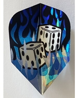 Harrows Darts Harrows Quazar Blue Flame Dice Standard Dart Flights