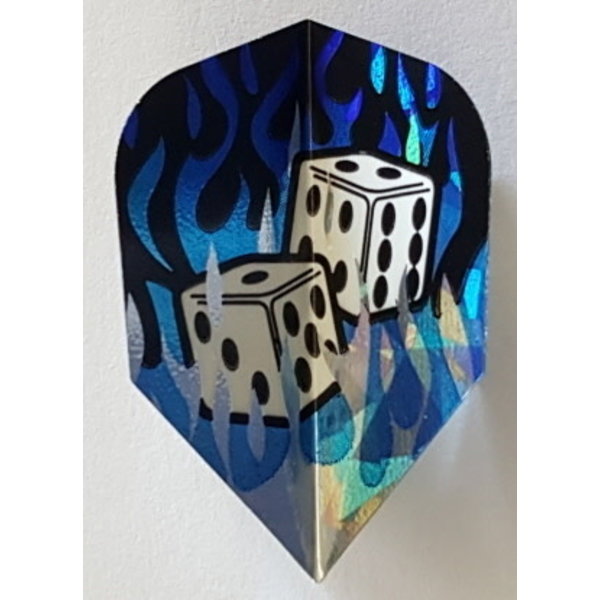 Harrows Darts Harrows Quazar Blue Flame Dice Standard Dart Flights