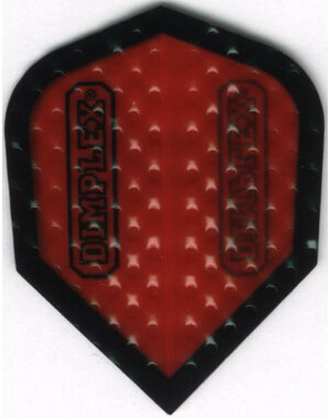 Harrows Darts Transparent Red with Black Border Standard Dimplex Dart Flight