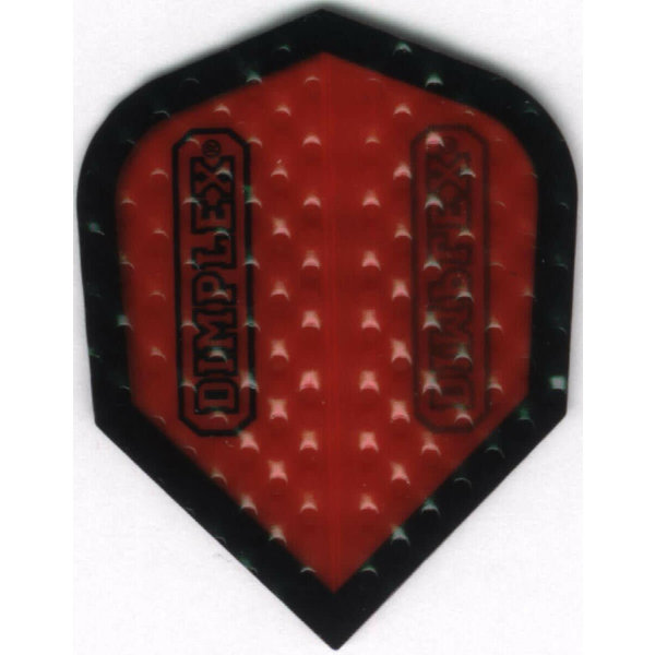 Harrows Darts Transparent Red with Black Border Standard Dimplex Dart Flight