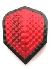 Harrows Darts Dimplex Hot Shot Embossed Metallic Red with Black Border Standard Shape Dart Flight