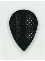 Harrows Darts Dimplex Hot Shot Embossed Black with Transparent Border Pear Shape Dart Flight