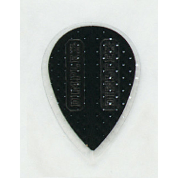 Harrows Darts Dimplex Hot Shot Embossed Black with Transparent Border Pear Shape Dart Flight