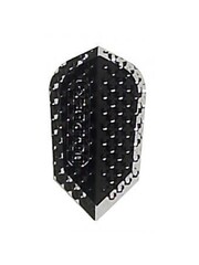 Harrows Darts Metalic Black with Silver Trim Slim Dimplex Dart Flights