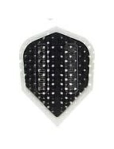 Harrows Darts Dimplex Hot Shot Embossed Black with Transparent Border Standard Shape Dart Flight