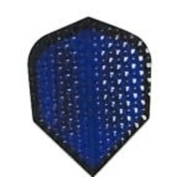 Harrows Darts Transparent Blue with Black Border Standard Dimplex Dart Flight