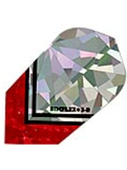 Harrows Darts Silver and Red Slim Shape Dimplex 3-D Dart Flight