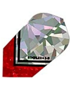 Harrows Darts Silver and Red Slim Shape Dimplex 3-D Dart Flight