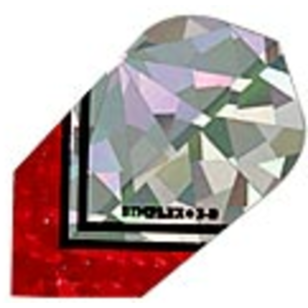 Harrows Darts Silver and Red Slim Shape Dimplex 3-D Dart Flight