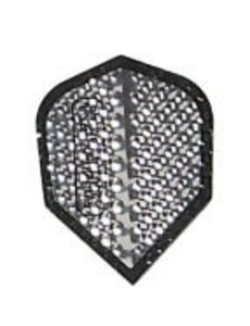 Harrows Darts Metalic Silver with Black Trim Standard Dimplex Dart Flights